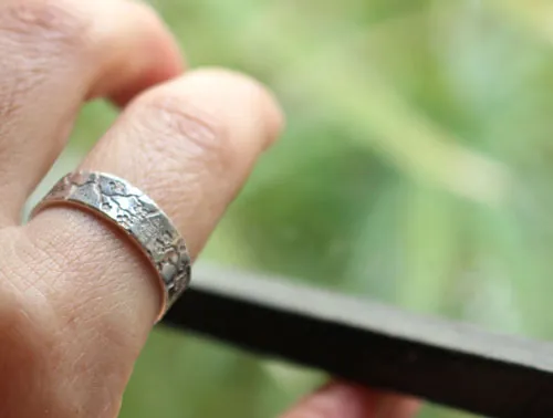 Misao, bague branches de cerisier japonais en argent