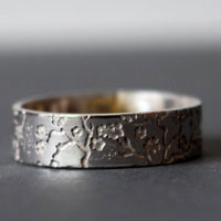 Misao, bague branches de cerisier japonais en argent