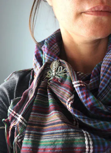 Monsieur octopus, broche pieuvre élégante en argent
