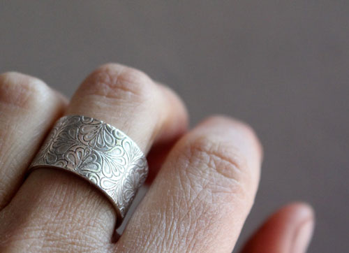 Miroir d’eau, bague jardin mauresque en argent