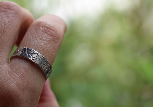 Misao, bague branche de cerisier japonais en argent