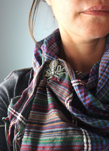 Monsieur octopus, broche pieuvre ou poulpe en argent
