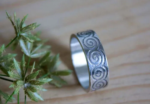 Njord, bague vagues viking en argent
