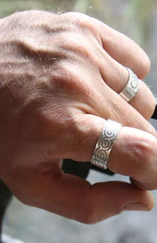 Njord, bague vagues viking en argent