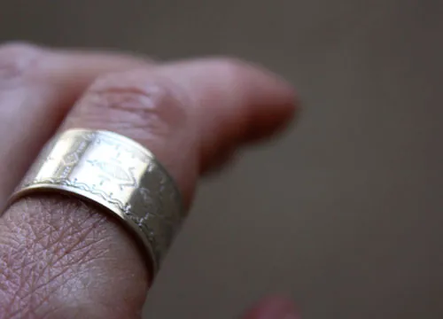 Nomade, bague tribale ethnique touareg en argent