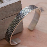 Nami, bracelet vagues japonaises, seigaha, en argent