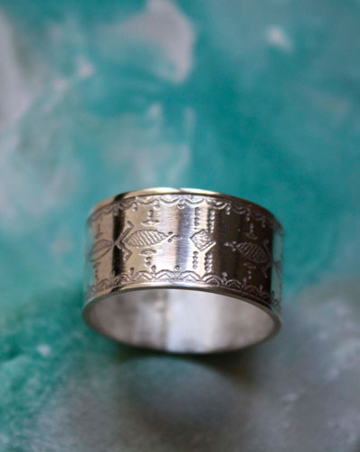 Nomade, bague tribal ethnique touareg en argent