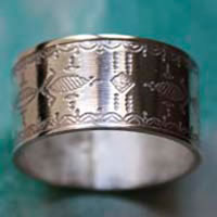 Nomade, bague tribal ethnique touareg en argent