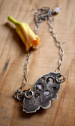Okeanos, collier mythologie grecque en argent et jaspe océan