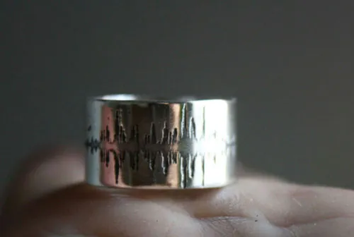Onde, bague spectre sonore en argent