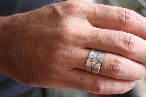 Onde, bague spectre sonore en argent