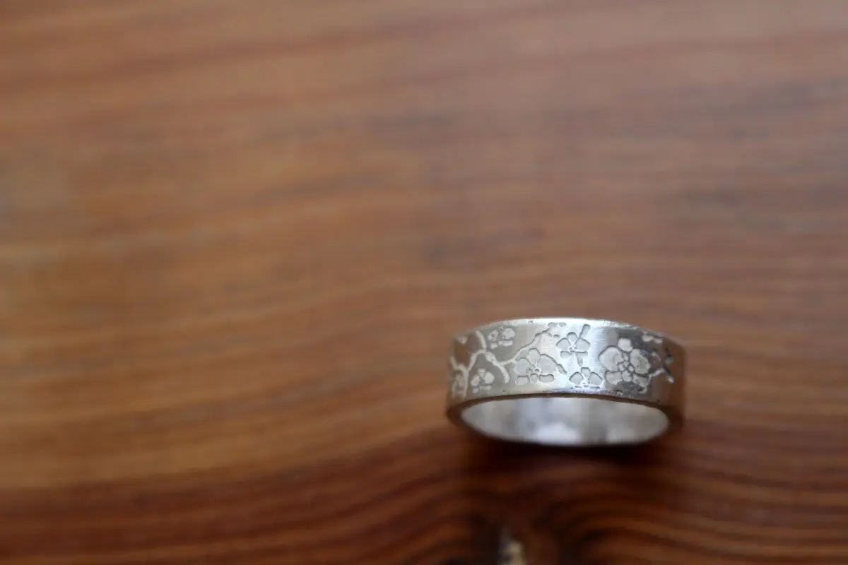 Orchidée, bague fleur élégante en argent