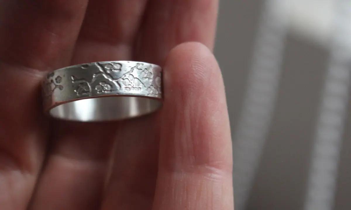 Orchidée, bague fleur élégante en argent