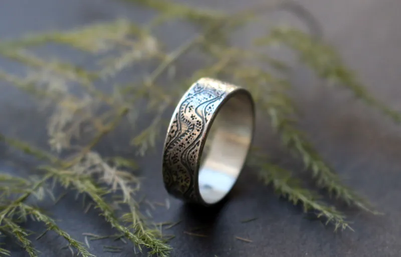 Ouroboros, bague dragon infini en argent