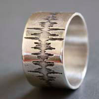 Onde, bague spectre sonore en argent
