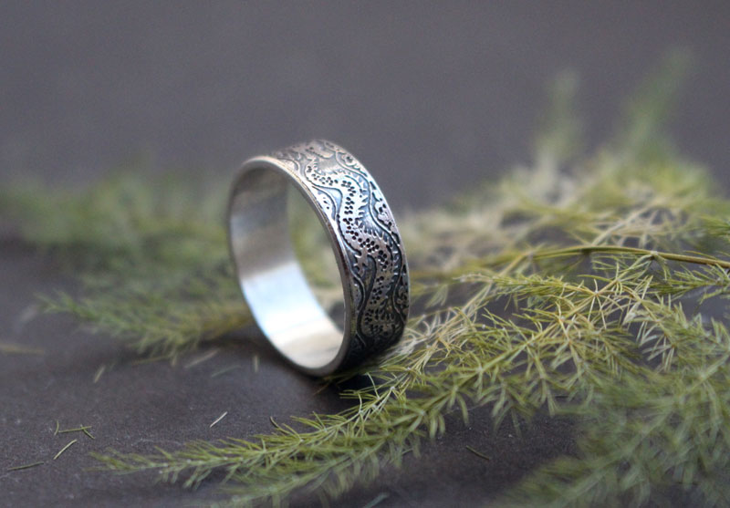 Ouroboros, bague dragon infini en argent