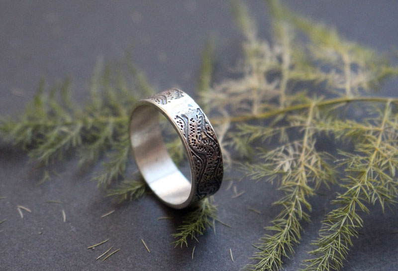 Ouroboros, bague dragon infini en argent