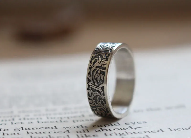 Perce-neige, bague fleur en argent