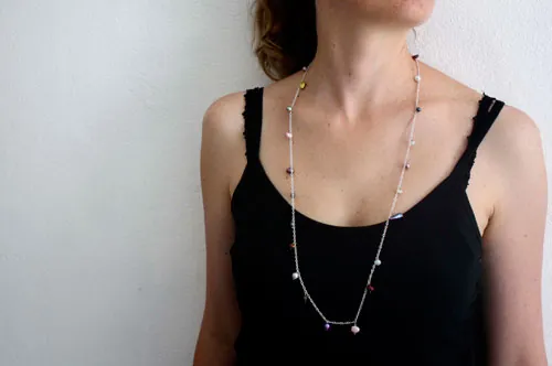 Perles du lagon, collier, chaîne de cheville, bracelet couleurs tropicales en argent, amazonite et perle de culture