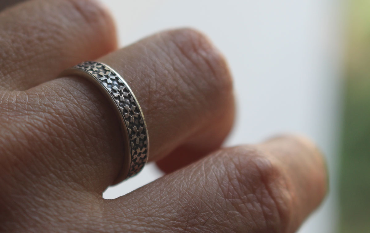 Petite fleur de sakura, bague fleurs de cerisier japonais en argent