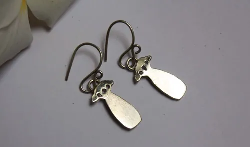 Petits baobabs, boucles d’oreilles arbre du petit prince en argent