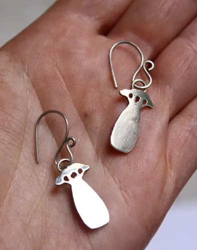 Petits baobabs, boucles d’oreilles arbre du petit prince en argent