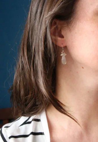 Petits baobabs, boucles d’oreilles arbre du petit prince en argent
