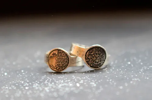Phase de la lune, bague lunaire personnalisable en argent