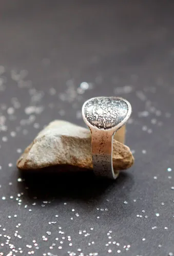 Phase de la lune, bague lunaire personnalisable en argent