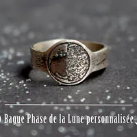 Phase de la lune, bague lunaire personnalisable en argent