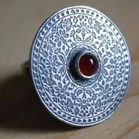 Phyllis, bague mythologie grecque en argent et cornaline