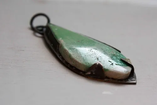 Pin des mers, pendentif littoral Atlantique en argent et variscite