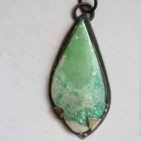 Pin des mers, pendentif littoral Atlantique en argent et variscite