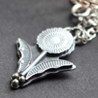 Pissenlit, collier botanique dent de lion en argent