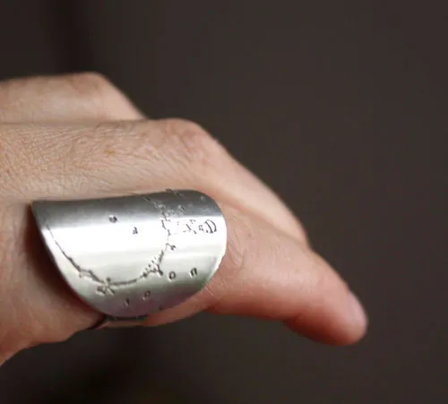 Planète du Petit Prince, bague conte de Saint-Exupéry en argent