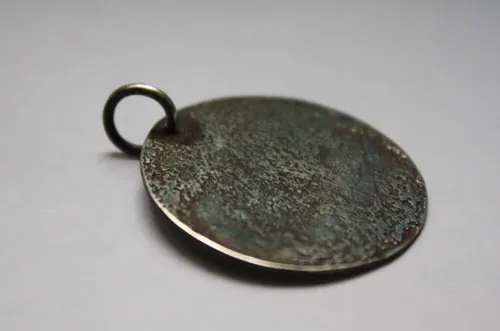 Pleine lune, pendentif satellite nocturne en argent