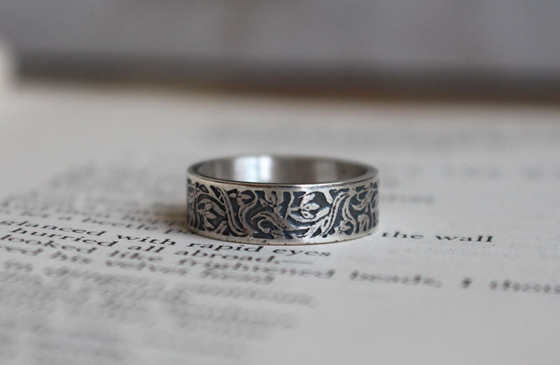 Perce-neige, bague fleur en argent