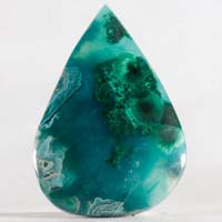 cabochon chrysocolle malachite A