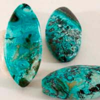 cabochon chrysocolle malachite