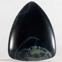 cabochon obsidienne toile d’araignée