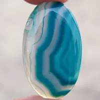 Cabochon agate bleue A