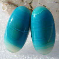 cabochon d’agate bleue D