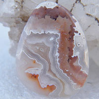 cabochon agate mexicaine crazy lace L