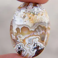Cabochon agate mexicaine crazy lace O
