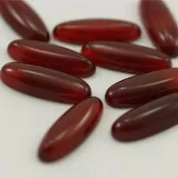 Cabochon agate rouge