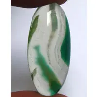 Cabochon agate verte D