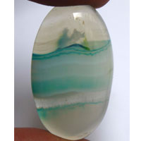 cabochon agate verte E