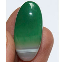 cabochon agate verte H