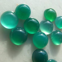 cabochon agate verte K