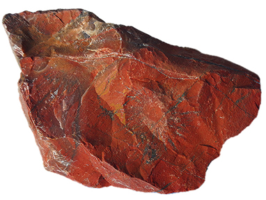 Pierre de jaspe rouge avec des motifs organiques et une texture douce